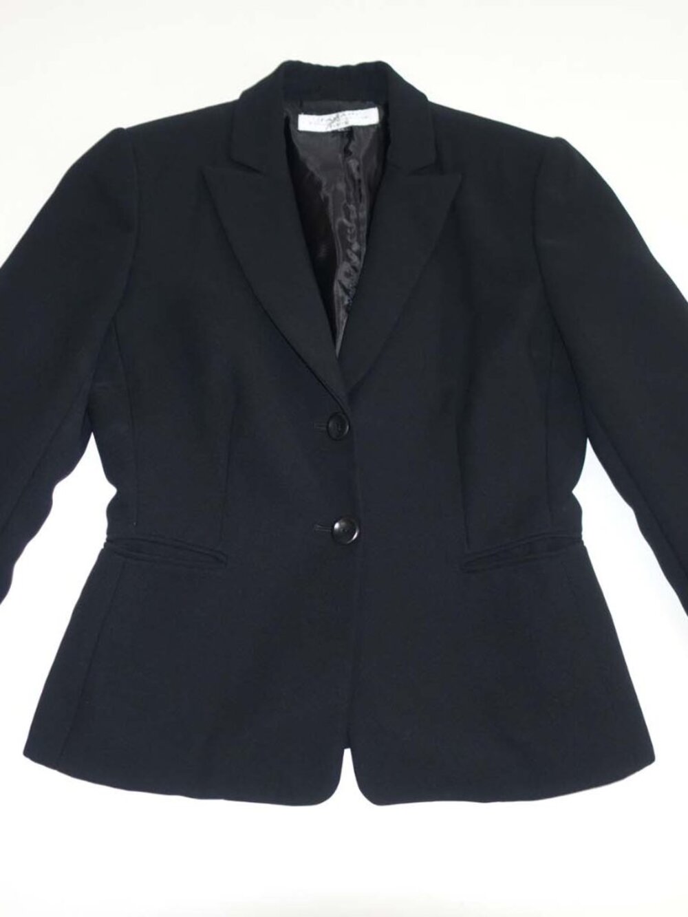 Tahari Arthur S. Levine Women's 2 Button Blazer Jacket Size 2 Petite Black ASL P